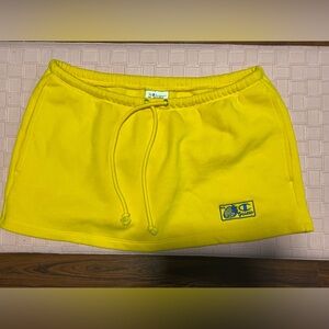 Champion Bright Yellow Drawstring Mini Skirt